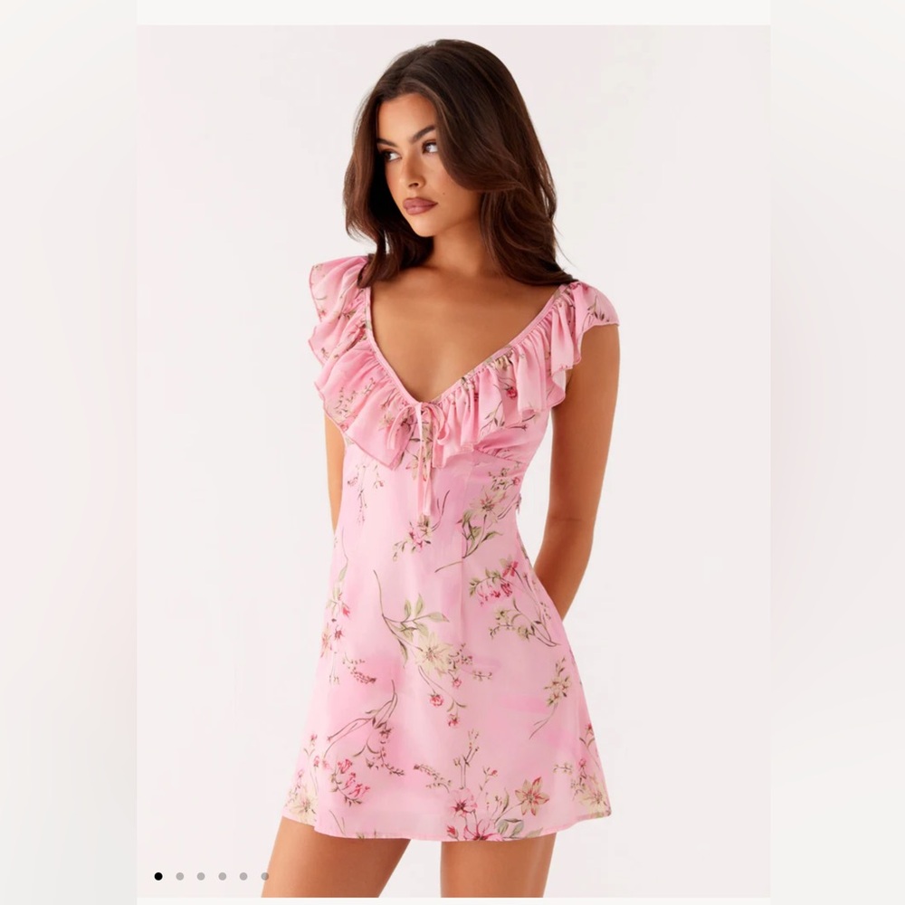 Peppermayo Pink Floral Mini Dress